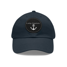 Load image into Gallery viewer, Lady Captain Dad Hat with Leather Patch (Round)
