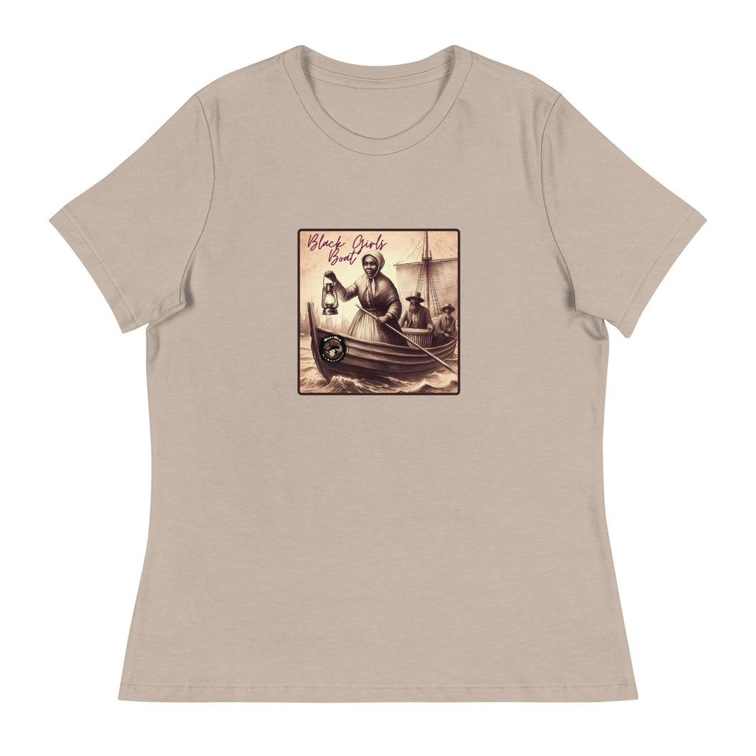 Vintage Black Girls Boat T