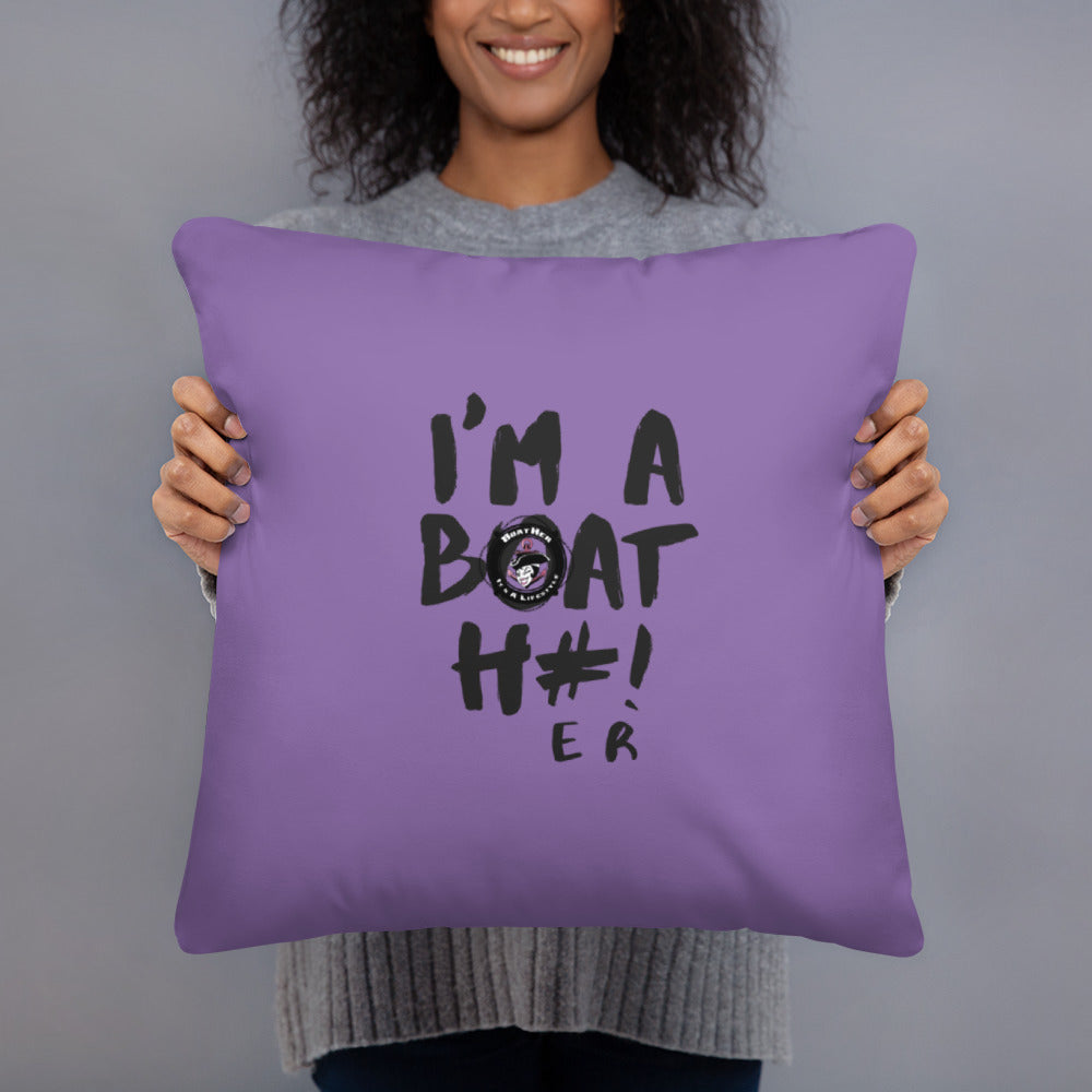 Boat H#! Basic Pillow Purple