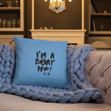 Load image into Gallery viewer, Boat H#! Basic Pillow Blue
