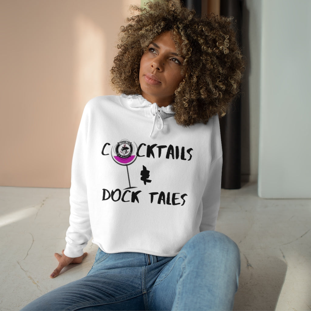 Cocktails & Dock Tales Crop Hoodie – BoatHer Life