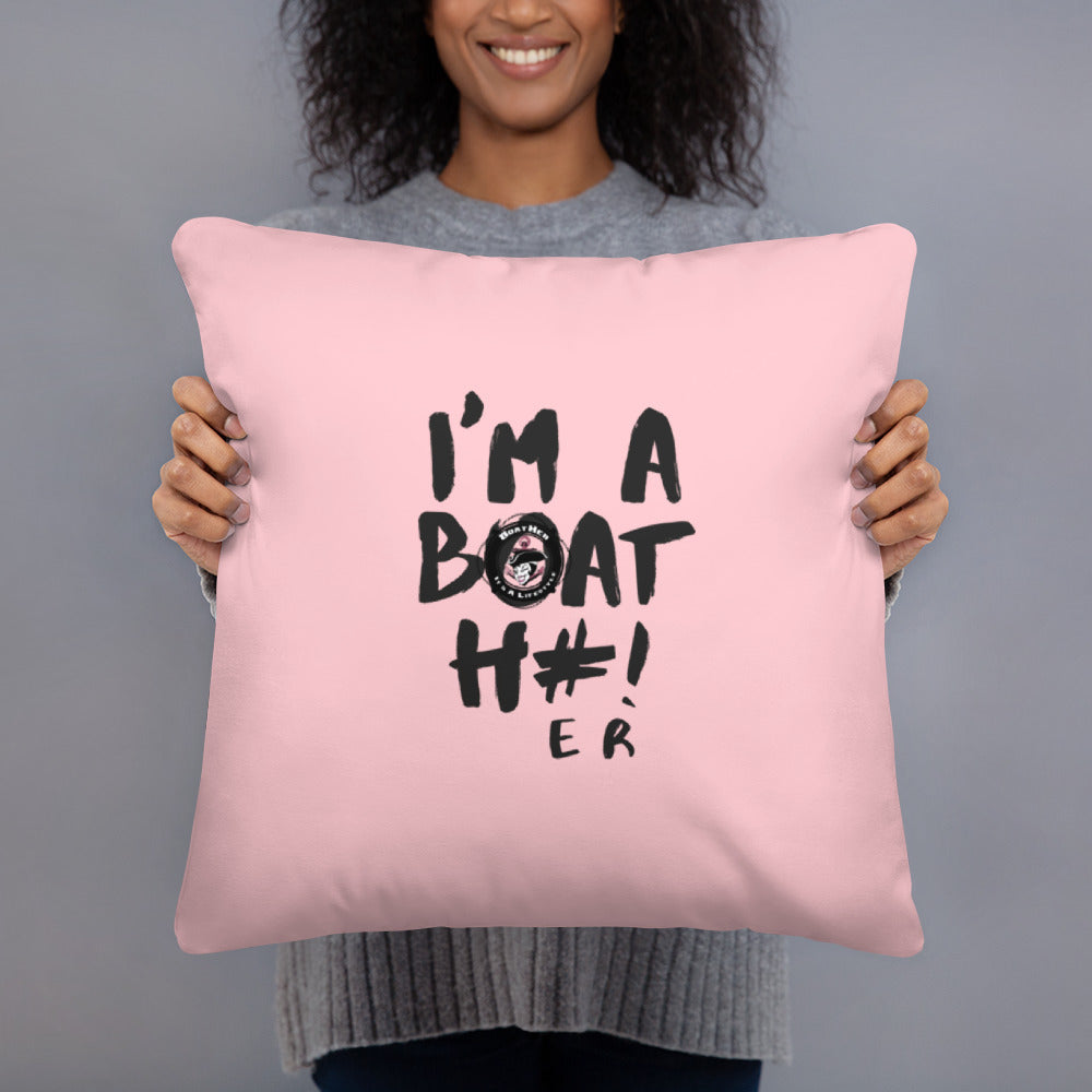 Boat H#! Basic Pillow Pink